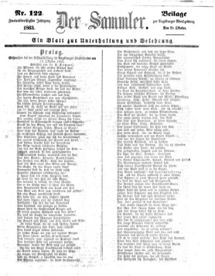 Der Sammler (Augsburger Abendzeitung) Dienstag 20. Oktober 1863