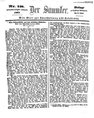 Der Sammler (Augsburger Abendzeitung) Donnerstag 29. Oktober 1863