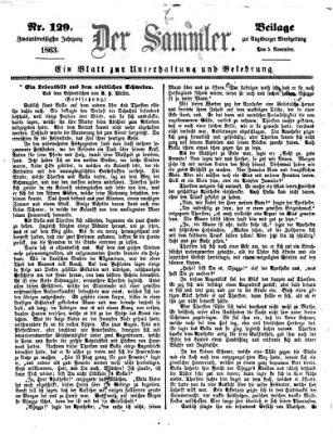 Der Sammler (Augsburger Abendzeitung) Donnerstag 5. November 1863