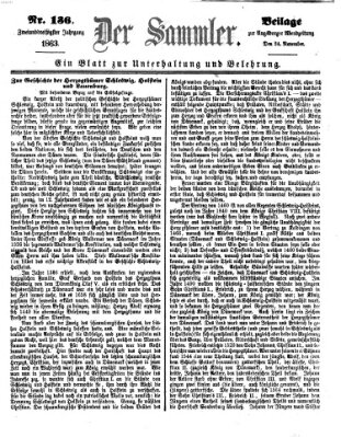 Der Sammler (Augsburger Abendzeitung) Dienstag 24. November 1863