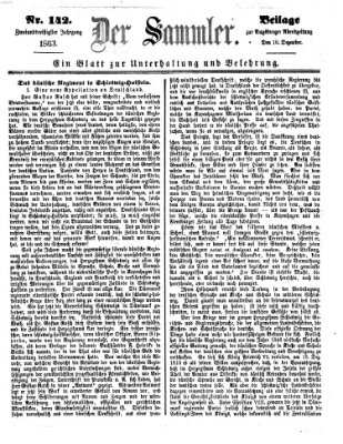 Der Sammler (Augsburger Abendzeitung) Donnerstag 10. Dezember 1863