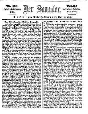 Der Sammler (Augsburger Abendzeitung) Dienstag 29. Dezember 1863