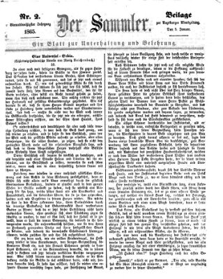 Der Sammler (Augsburger Abendzeitung) Donnerstag 5. Januar 1865