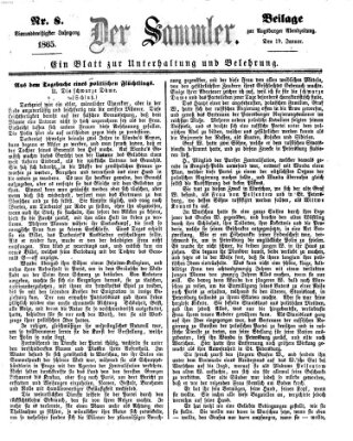 Der Sammler (Augsburger Abendzeitung) Donnerstag 19. Januar 1865