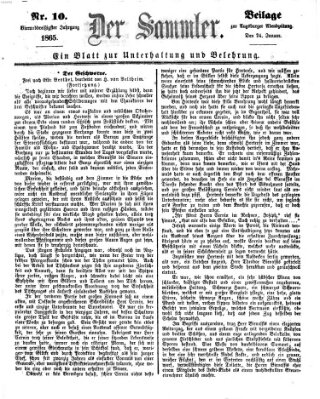 Der Sammler (Augsburger Abendzeitung) Dienstag 24. Januar 1865