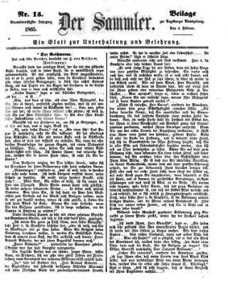 Der Sammler (Augsburger Abendzeitung) Samstag 4. Februar 1865