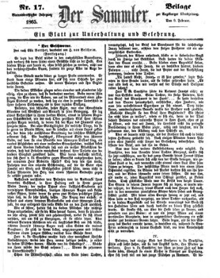 Der Sammler (Augsburger Abendzeitung) Donnerstag 9. Februar 1865