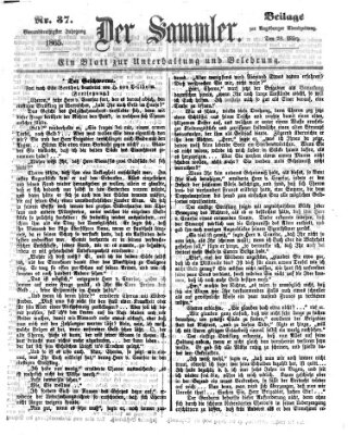 Der Sammler (Augsburger Abendzeitung) Dienstag 28. März 1865