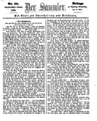 Der Sammler (Augsburger Abendzeitung) Samstag 29. April 1865