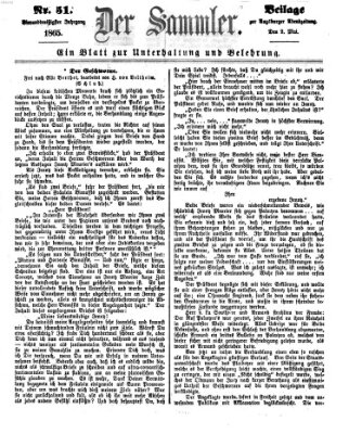 Der Sammler (Augsburger Abendzeitung) Dienstag 2. Mai 1865