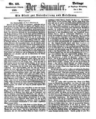 Der Sammler (Augsburger Abendzeitung) Samstag 6. Mai 1865