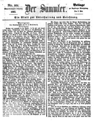 Der Sammler (Augsburger Abendzeitung) Dienstag 9. Mai 1865