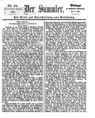 Der Sammler (Augsburger Abendzeitung) Donnerstag 11. Mai 1865