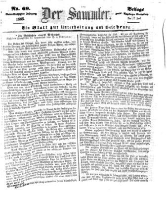 Der Sammler (Augsburger Abendzeitung) Samstag 17. Juni 1865