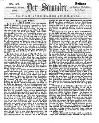 Der Sammler (Augsburger Abendzeitung) Samstag 5. August 1865