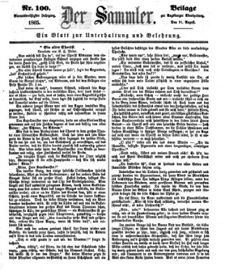 Der Sammler (Augsburger Abendzeitung) Donnerstag 31. August 1865