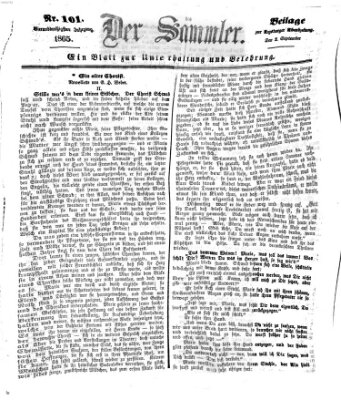 Der Sammler (Augsburger Abendzeitung) Samstag 2. September 1865