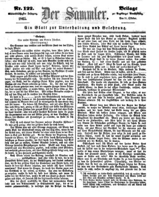 Der Sammler (Augsburger Abendzeitung) Samstag 21. Oktober 1865