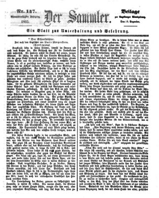 Der Sammler (Augsburger Abendzeitung) Dienstag 19. Dezember 1865