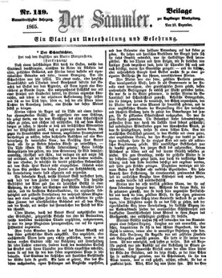 Der Sammler (Augsburger Abendzeitung) Samstag 23. Dezember 1865