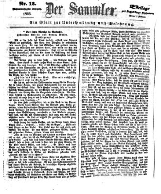 Der Sammler (Augsburger Abendzeitung) Donnerstag 1. Februar 1866