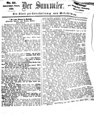 Der Sammler (Augsburger Abendzeitung) Dienstag 20. Februar 1866