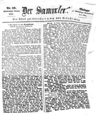 Der Sammler (Augsburger Abendzeitung) Donnerstag 8. März 1866