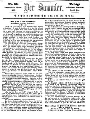 Der Sammler (Augsburger Abendzeitung) Dienstag 13. März 1866