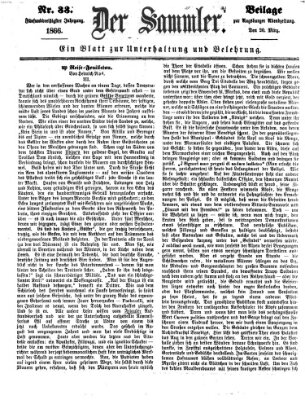 Der Sammler (Augsburger Abendzeitung) Dienstag 20. März 1866