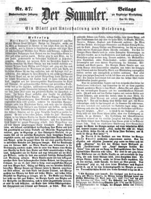 Der Sammler (Augsburger Abendzeitung) Donnerstag 29. März 1866