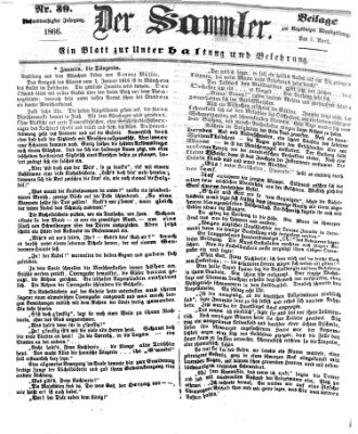 Der Sammler (Augsburger Abendzeitung) Donnerstag 5. April 1866