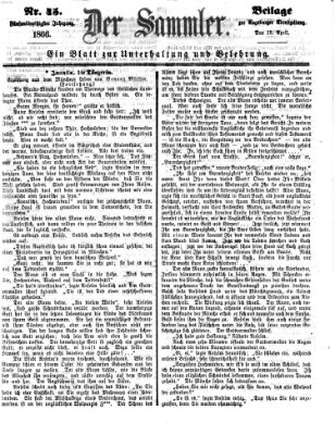 Der Sammler (Augsburger Abendzeitung) Donnerstag 19. April 1866