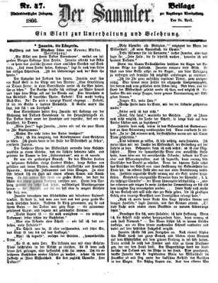 Der Sammler (Augsburger Abendzeitung) Dienstag 24. April 1866