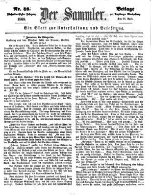 Der Sammler (Augsburger Abendzeitung) Donnerstag 26. April 1866