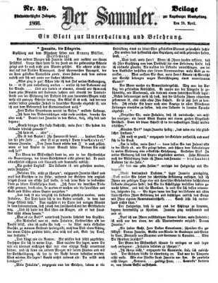 Der Sammler (Augsburger Abendzeitung) Samstag 28. April 1866