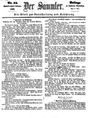 Der Sammler (Augsburger Abendzeitung) Samstag 12. Mai 1866