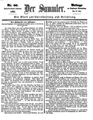 Der Sammler (Augsburger Abendzeitung) Dienstag 29. Mai 1866