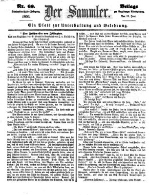 Der Sammler (Augsburger Abendzeitung) Samstag 23. Juni 1866