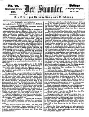 Der Sammler (Augsburger Abendzeitung) Donnerstag 28. Juni 1866