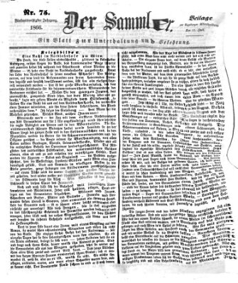 Der Sammler (Augsburger Abendzeitung) Mittwoch 11. Juli 1866