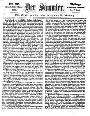 Der Sammler (Augsburger Abendzeitung) Freitag 17. August 1866