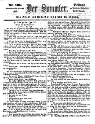 Der Sammler (Augsburger Abendzeitung) Donnerstag 20. September 1866