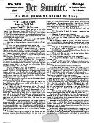 Der Sammler (Augsburger Abendzeitung) Donnerstag 13. Dezember 1866