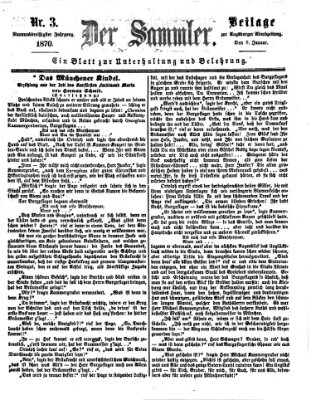 Der Sammler (Augsburger Abendzeitung) Samstag 8. Januar 1870