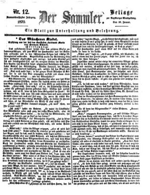 Der Sammler (Augsburger Abendzeitung) Samstag 29. Januar 1870