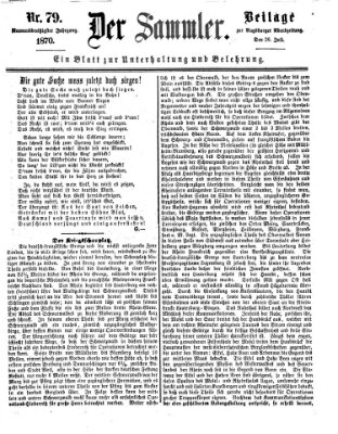 Der Sammler (Augsburger Abendzeitung) Dienstag 26. Juli 1870