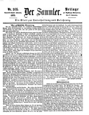 Der Sammler (Augsburger Abendzeitung) Dienstag 27. September 1870