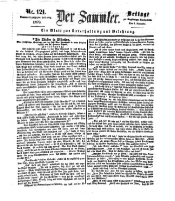 Der Sammler (Augsburger Abendzeitung) Donnerstag 3. November 1870