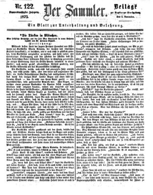 Der Sammler (Augsburger Abendzeitung) Samstag 5. November 1870