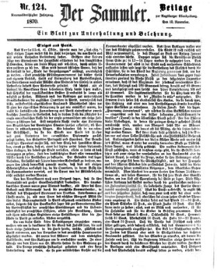 Der Sammler (Augsburger Abendzeitung) Donnerstag 10. November 1870